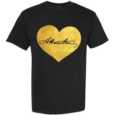 Love A. Hamilton Golden Signature Heart Garment-Dyed Heavyweight T-Shirt