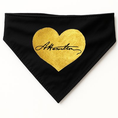 Love A. Hamilton Golden Signature Heart USA-Made Doggie Bandana