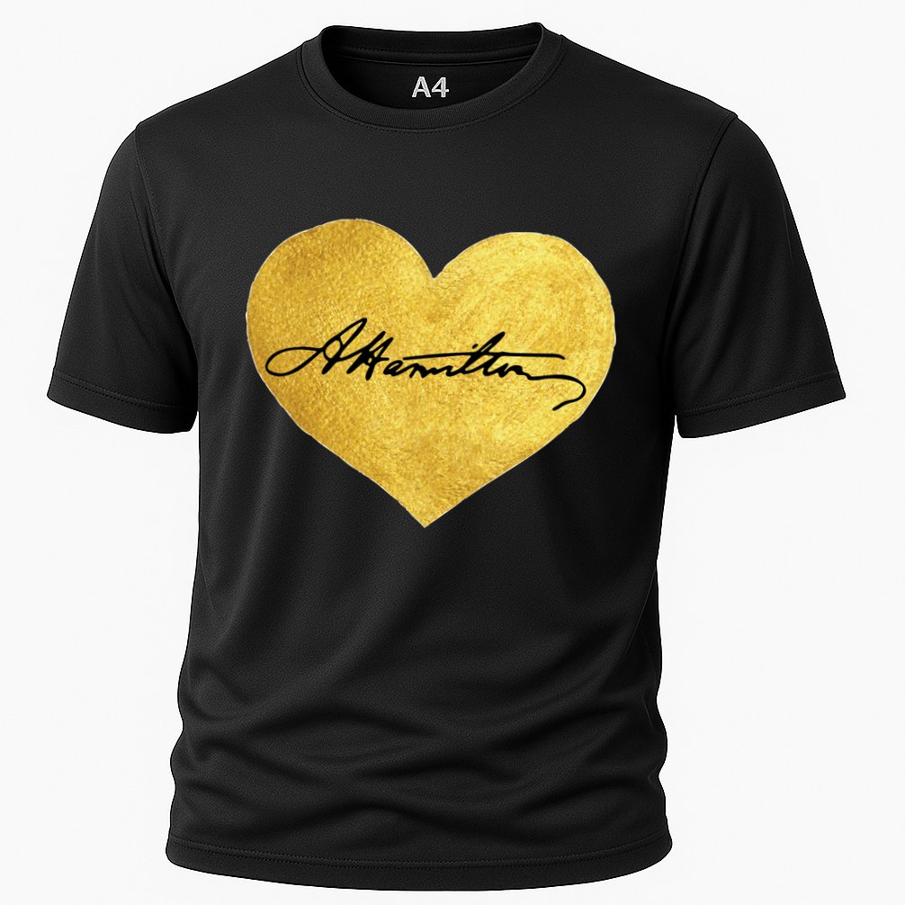 Love A. Hamilton Golden Signature Heart Cooling Performance Crew T-Shirt