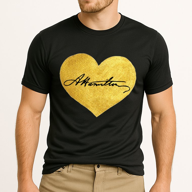 Love A. Hamilton Golden Signature Heart Cooling Performance Crew T-Shirt