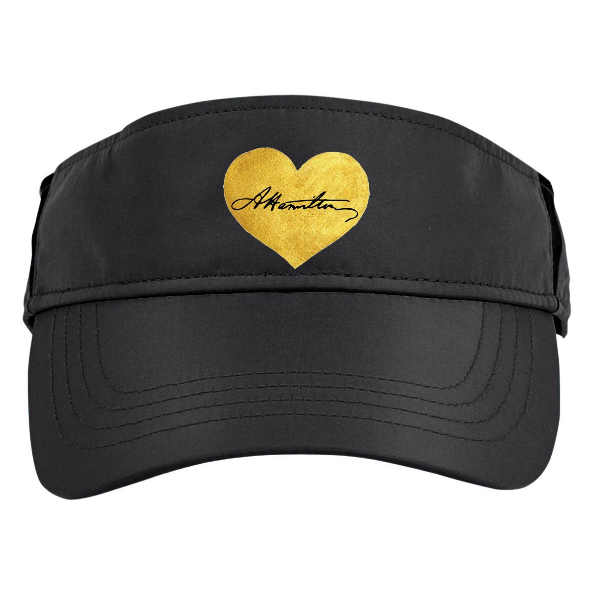 Love A. Hamilton Golden Signature Heart Adult Drive Performance Visor