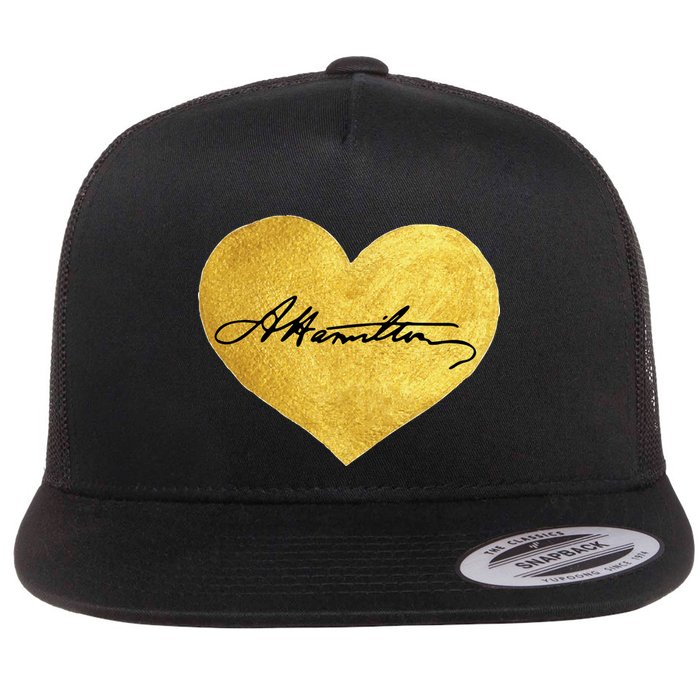 Love A. Hamilton Golden Signature Heart Flatbill Hat