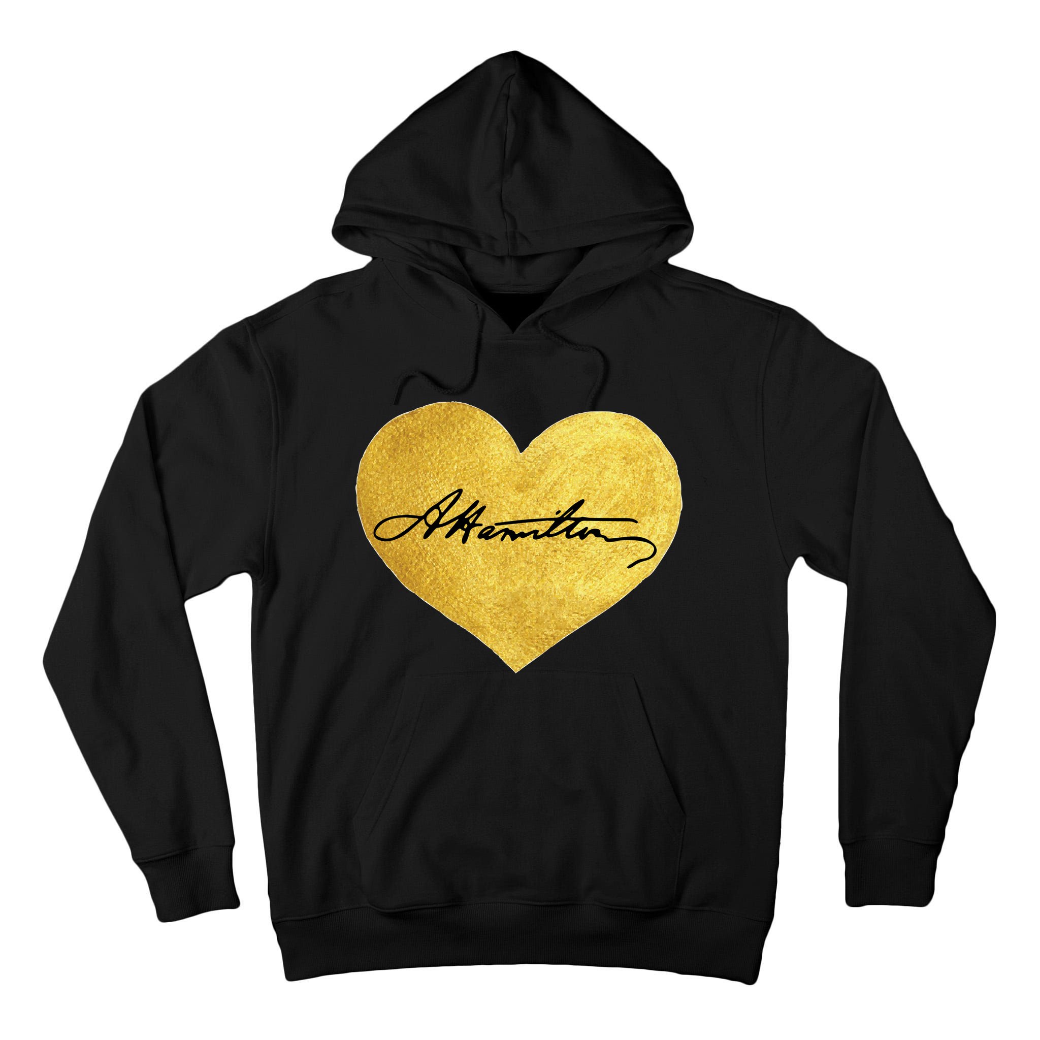 Love A. Hamilton Golden Signature Heart Tall Hoodie