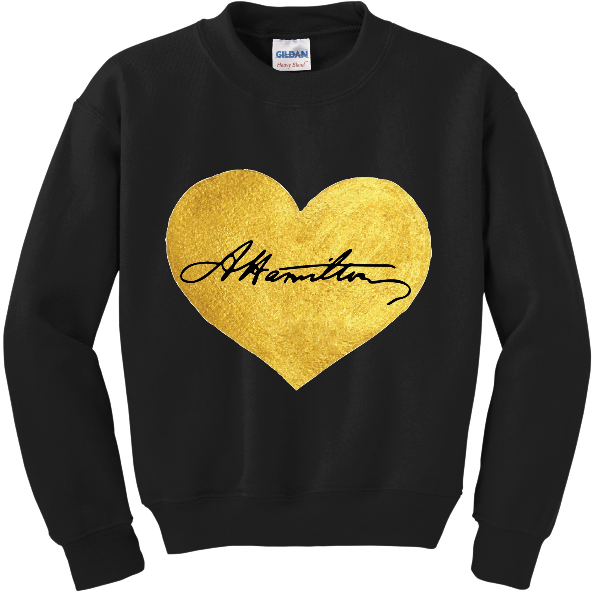 Love A. Hamilton Golden Signature Heart Kids Sweatshirt