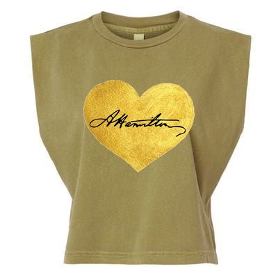 Love A. Hamilton Golden Signature Heart Garment-Dyed Women's Muscle Tee