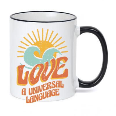 Love A Universal Language 11oz Black Color Changing Mug