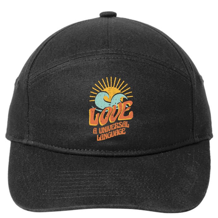 Love A Universal Language 7-Panel Snapback Hat