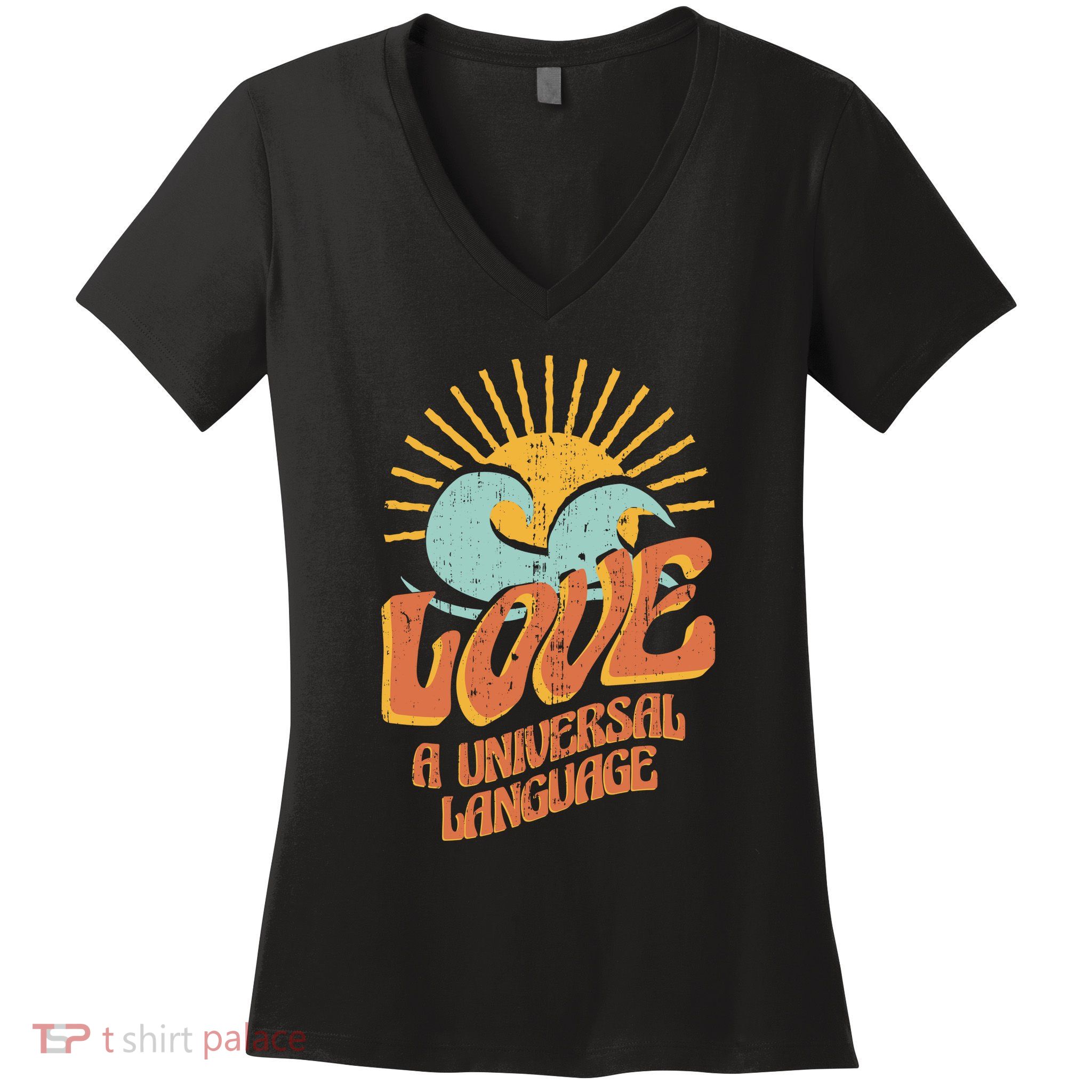 Love A Universal Language Women's V-Neck T-Shirt