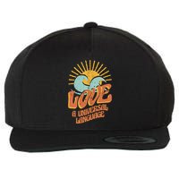 Love A Universal Language Wool Snapback Cap