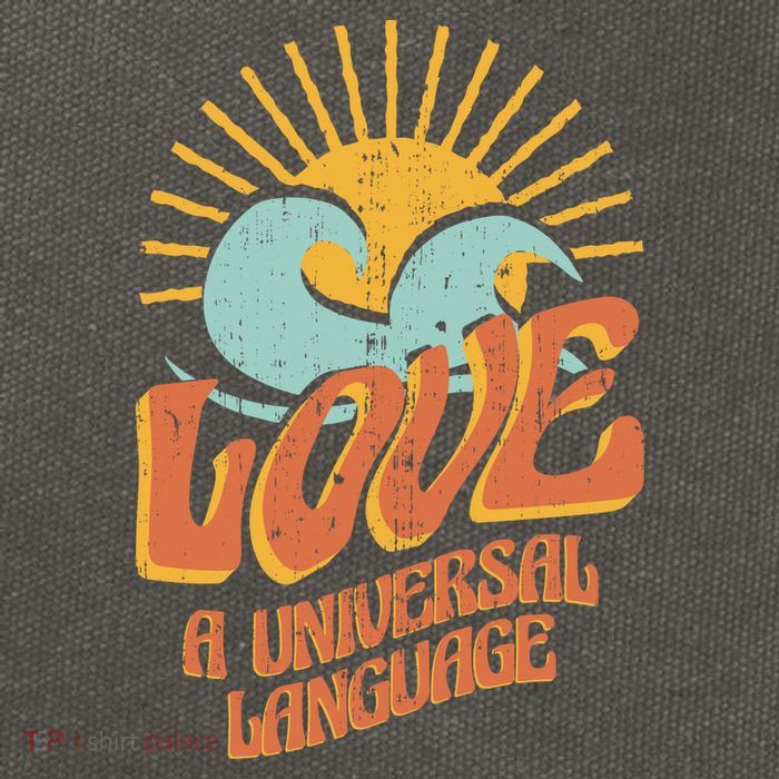 Love A Universal Language Cotton Canvas Backpack