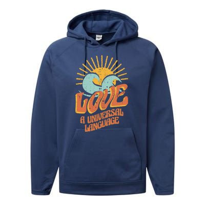 Love A Universal Language Performance Fleece Hoodie