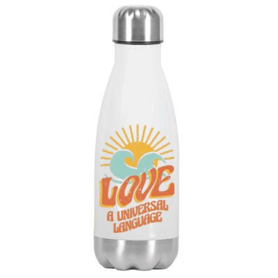 Love A Universal Language Stainless Steel Insulated Water Bottle