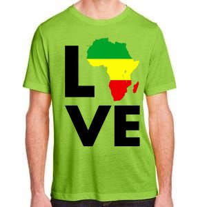 LOVE Africa Map Black History Month Adult ChromaSoft Performance T-Shirt