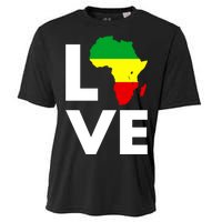 LOVE Africa Map Black History Month Cooling Performance Crew T-Shirt