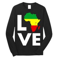 LOVE Africa Map Black History Month Long Sleeve Shirt