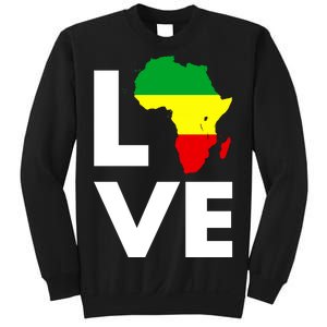 LOVE Africa Map Black History Month Sweatshirt