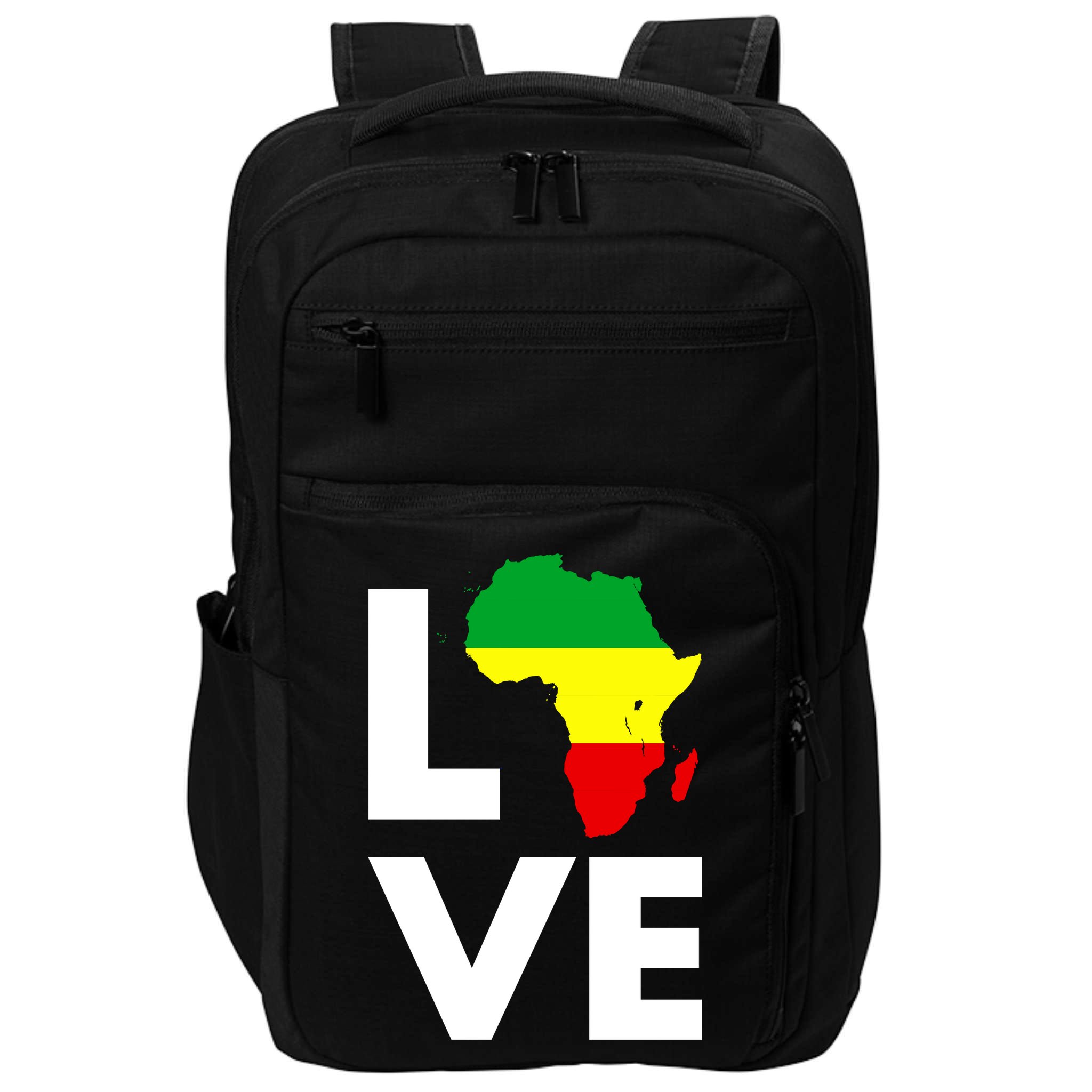 LOVE Africa Map Black History Month Impact Tech Backpack