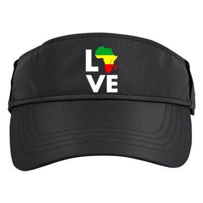 LOVE Africa Map Black History Month Adult Drive Performance Visor