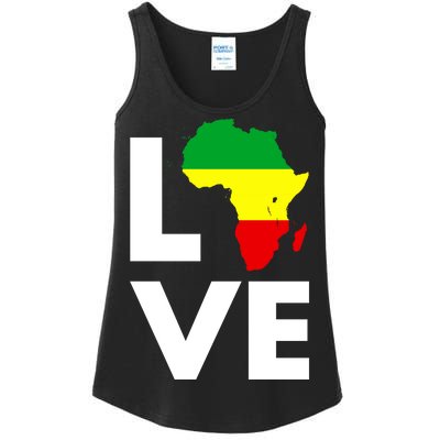 LOVE Africa Map Black History Month Ladies Essential Tank