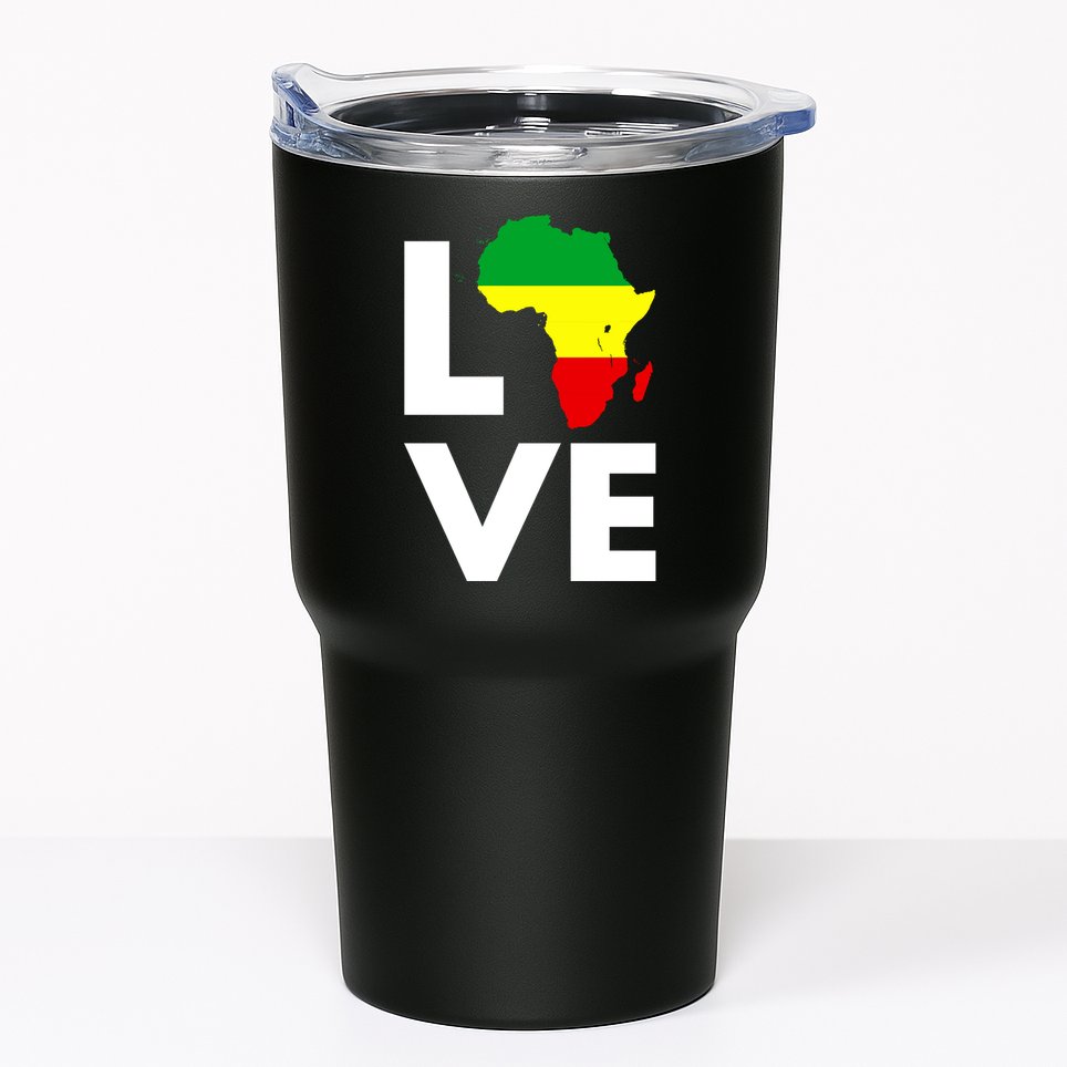 LOVE Africa Map Black History Month Tumbler