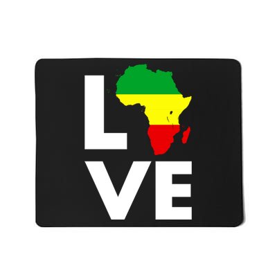 LOVE Africa Map Black History Month Mousepad