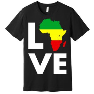 LOVE Africa Map Black History Month Premium T-Shirt