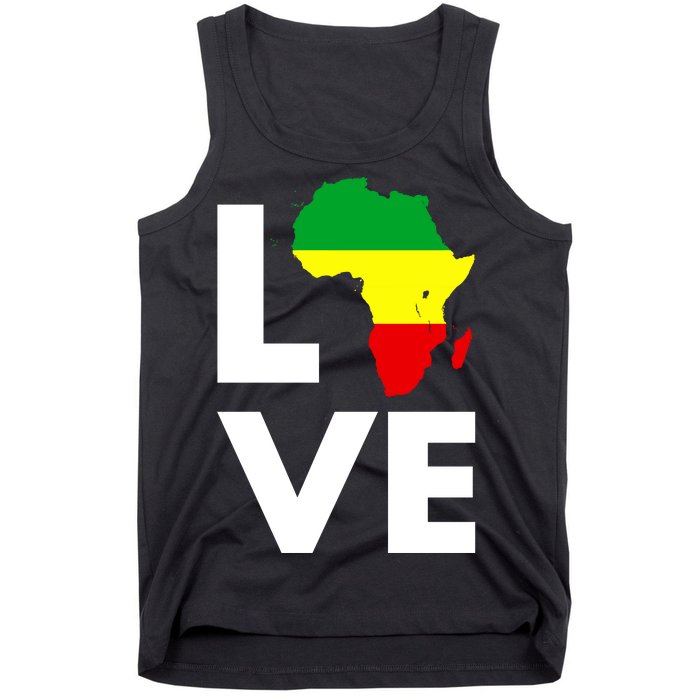 LOVE Africa Map Black History Month Tank Top