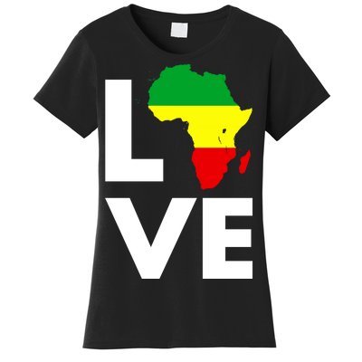 LOVE Africa Map Black History Month Women's T-Shirt