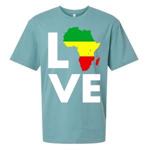 LOVE Africa Map Black History Month Sueded Cloud Jersey T-Shirt