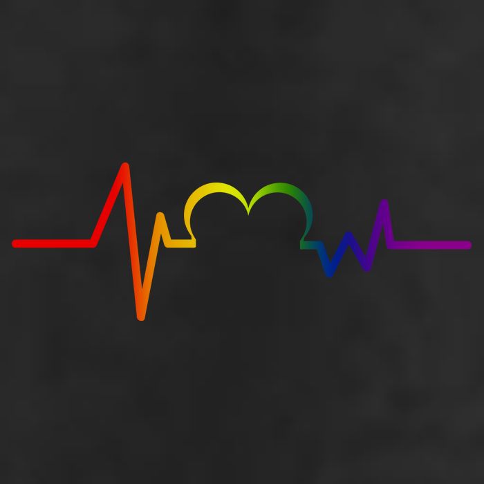 Love All Gay Pride Heart Pulse Trucker Hat
