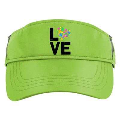 Love Autism Heart Adult Drive Performance Visor