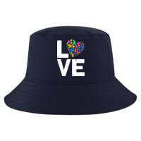 Love Autism Heart Cool Comfort Performance Bucket Hat