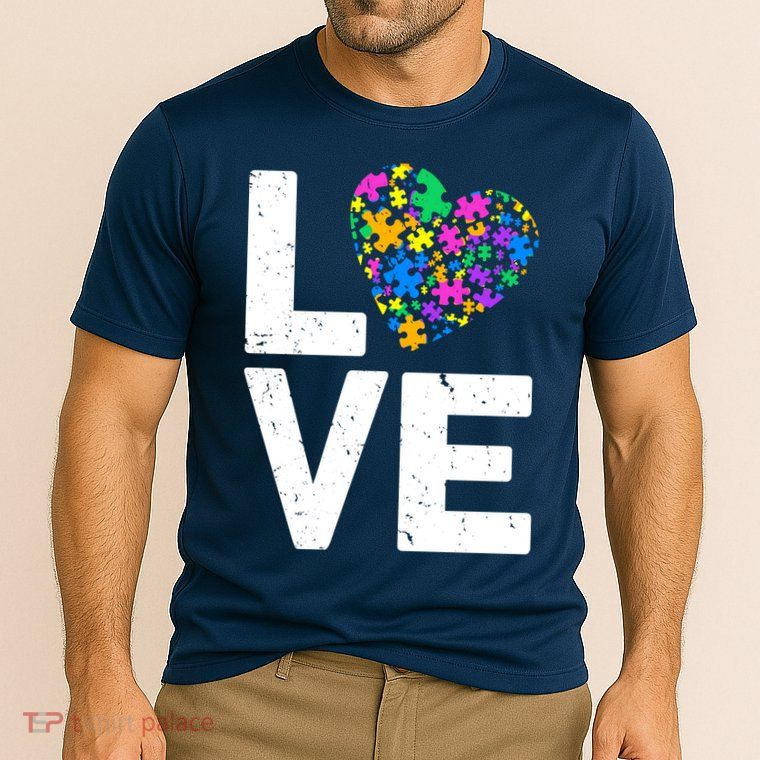Love Autism Heart Performance Shirt