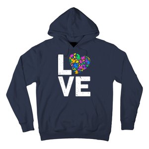 Love Autism Heart Hoodie