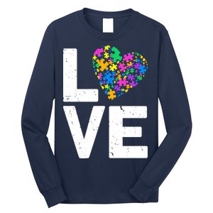 Love Autism Heart Long Sleeve Shirt