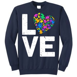 Love Autism Heart Sweatshirt