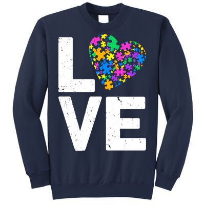 Love Autism Heart Sweatshirt