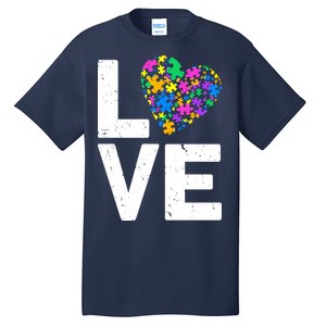 Love Autism Heart Tall T-Shirt