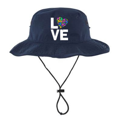 Love Autism Heart Legacy Cool Fit Booney Bucket Hat