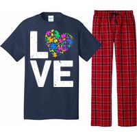 Love Autism Heart Pajama Set