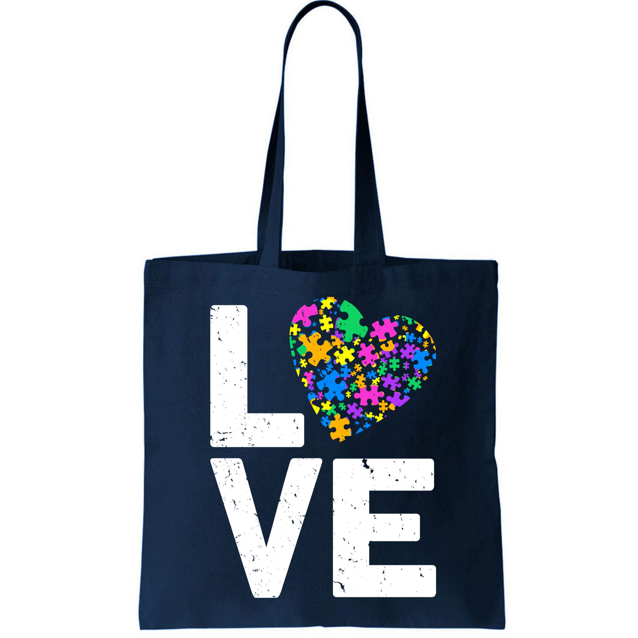 Love Autism Heart Bag