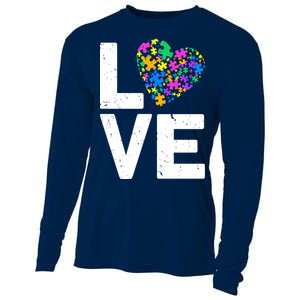 Love Autism Heart Cooling Performance Long Sleeve Crew