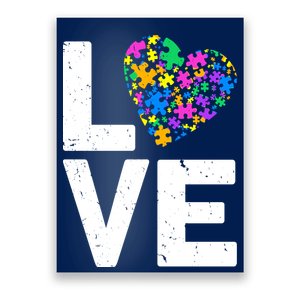 Love Autism Heart Poster