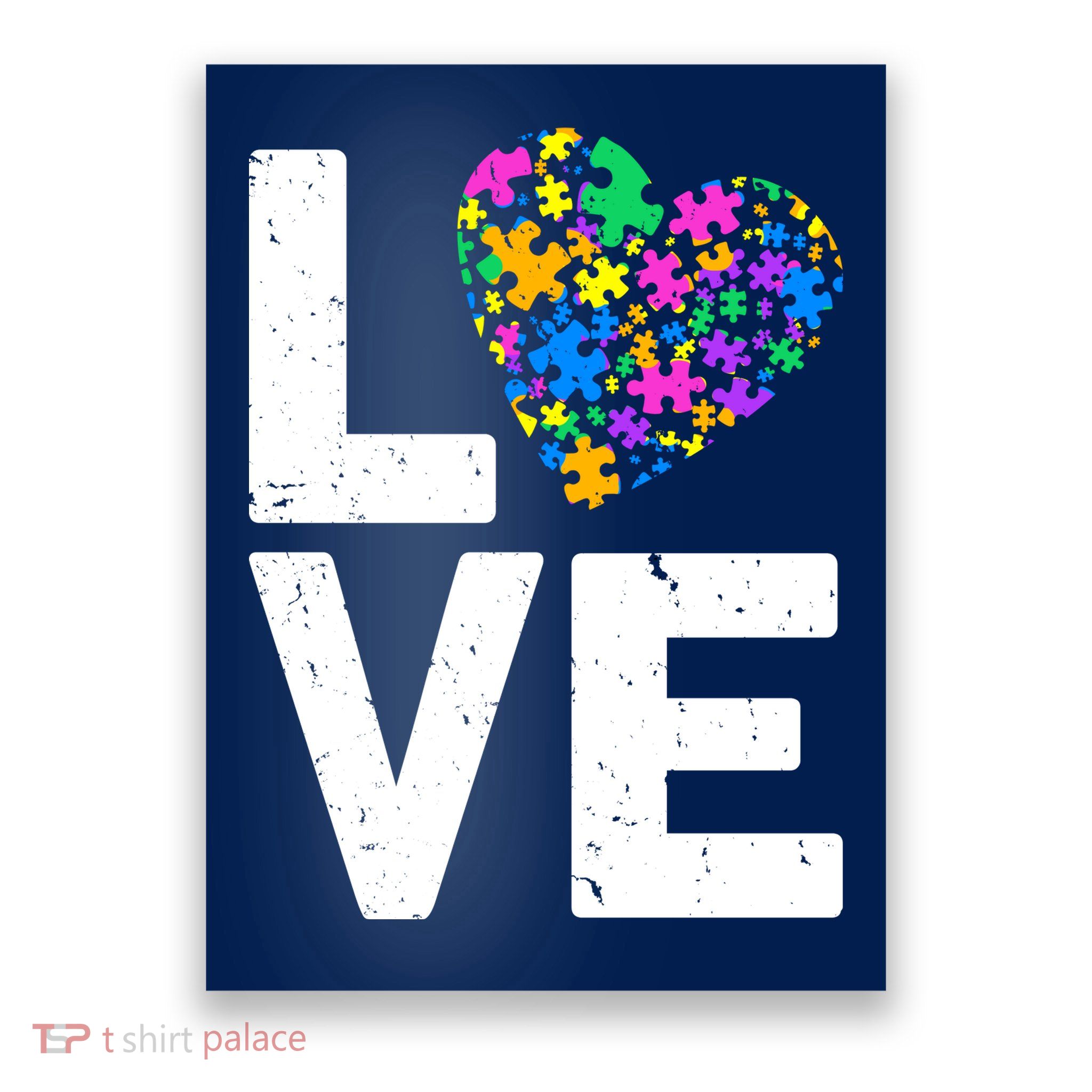 Love Autism Heart Poster