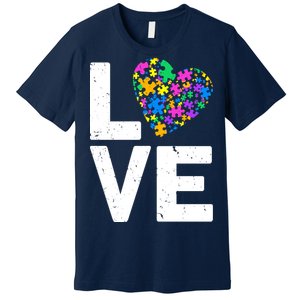 Love Autism Heart Premium T-Shirt