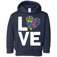 Love Autism Heart Toddler Hoodie