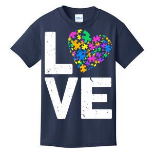 Love Autism Heart Kids T-Shirt