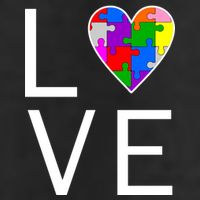 Love Autism Heart Puzzle Pieces Trucker Hat