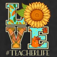 Love Autumn Fall #Teacher Life 7 Panel Mesh Trucker Snapback Hat