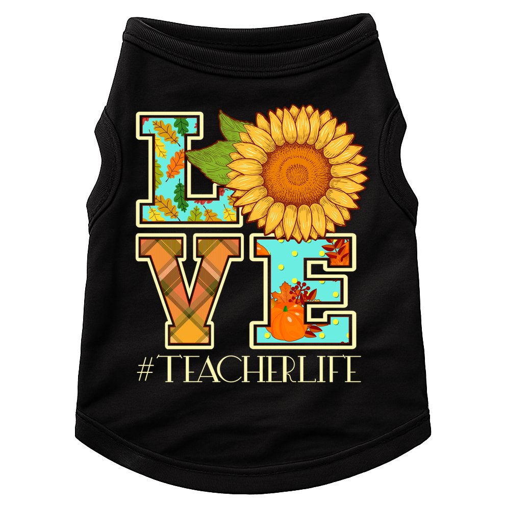 Love Autumn Fall #Teacher Life Doggie Tank